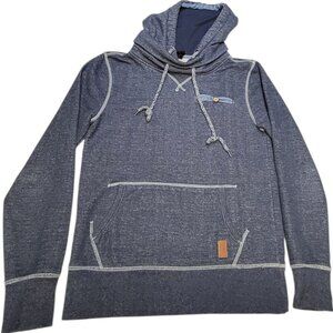 Revelation Rev 6 Double Collar Sweatshirt Navy Size Medium Hooded Pocket Cotton